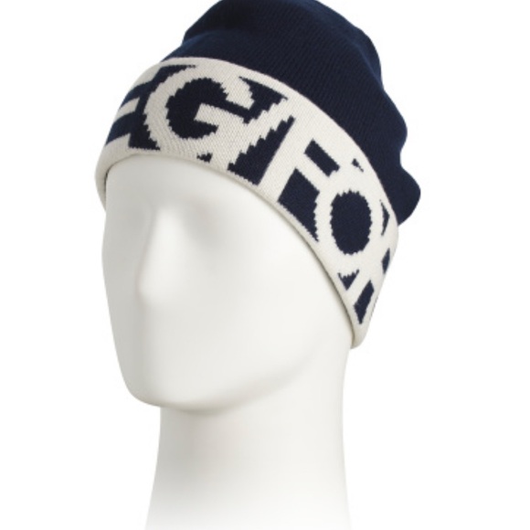 NWT G/FORE Unisex Limited Edition Wool Cashmere Blend Navy W/ Logo - Picture 2 of 6